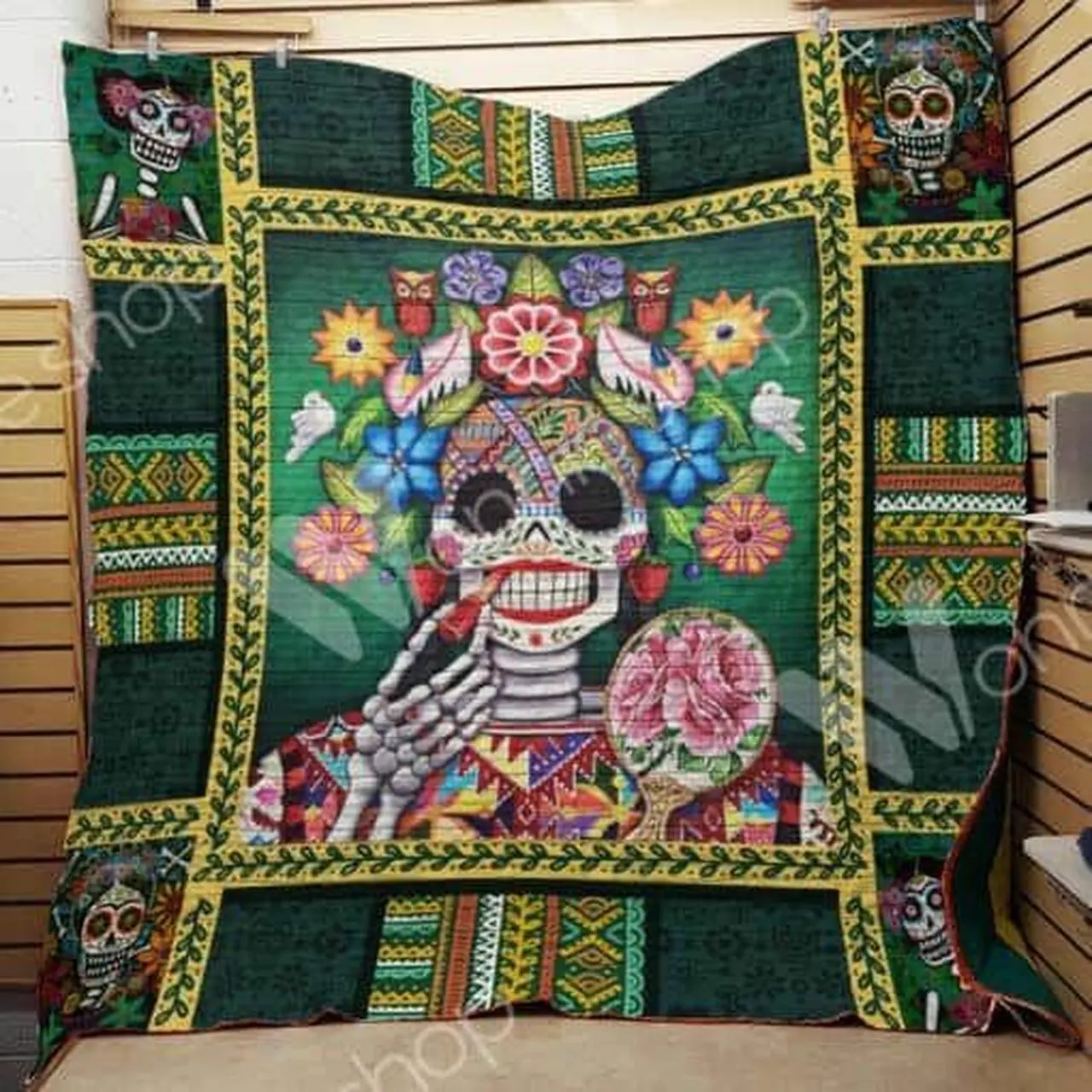 Sugar Skull Im Confessin Quilt Blanket Chrismas Gift Dhc04011249Dd and Home Decor
