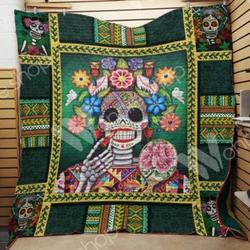 Sugar Skull Im Confessin Quilt Blanket Chrismas Gift Dhc04011249Dd and Home Decor