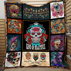 Sugar Skull Once Voice Quilt Blanket Chrismas Gift Dhc04011220Dd and Home Decor