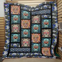 Sugar Skull Powerfull Sugar Skull Quilt Blanket Chrismas Gift Dhc04011233Dd and Home Decor