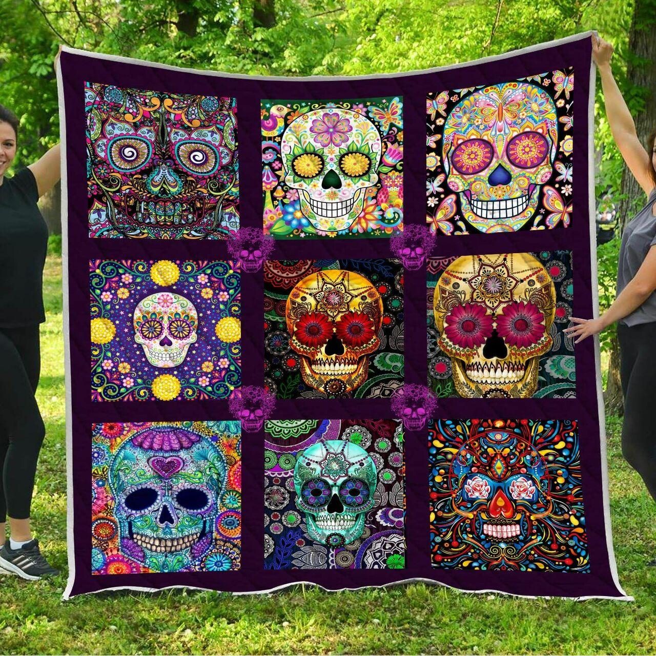 Sugar Skull Sugar Skull Lover Quilt Blanket Chrismas Gift Dhc04011210Dd and Home Decor