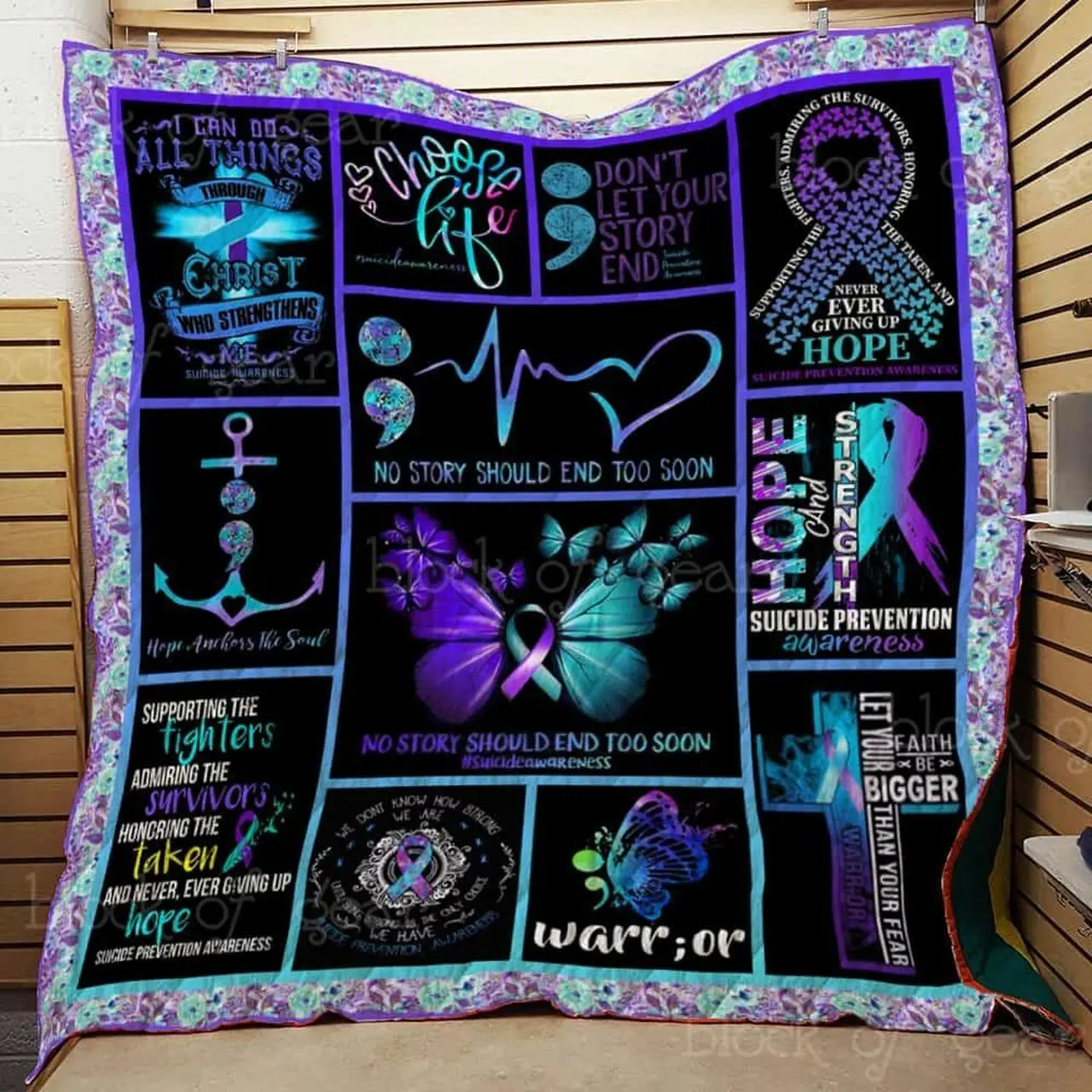 Suicide Awareness Cl22100487Mdq Quilt Blanket and Home Decor