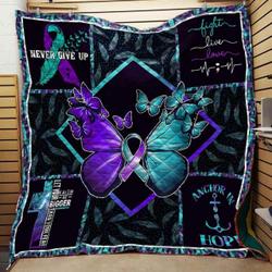 Suicide Prevention Awareness Blanket Th10072019 Quilt and Home Decor