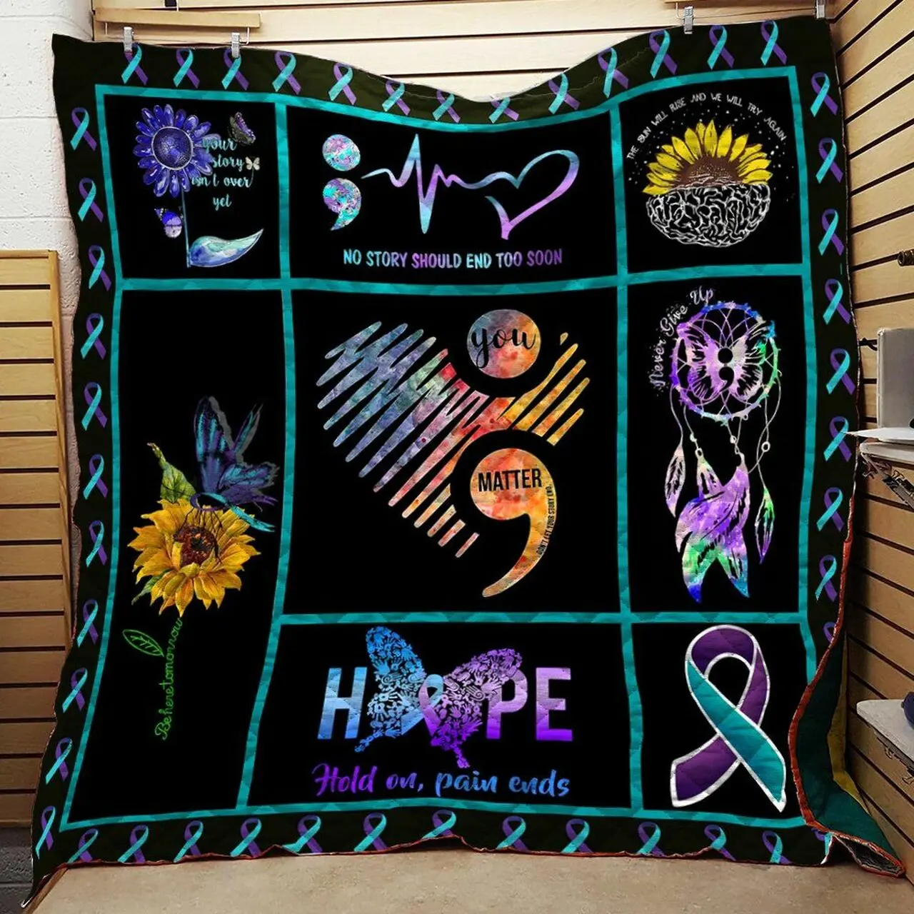 Suicide Prevention Cla270686 Quilt Blanket and Home Decor