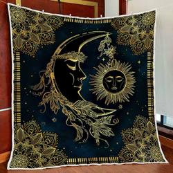 Sun And Moon Mandala Quilt Blanket and Home Decor