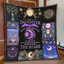 Sun And Moon Quilt Blanket Ver 2  Quilt and Home Decor