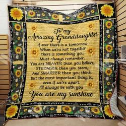 Sunflower Granaughter Quilt Xxp and Home Decor