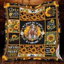 Sunflower Hippie Cl18100679Mdq Quilt Blanket and Home Decor