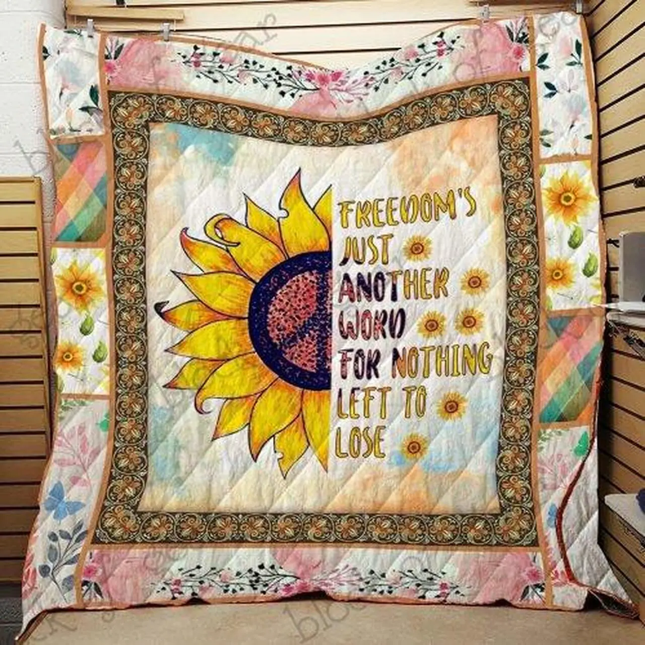 Sunflower Hippie Quilt Blanket Ttl98 Quilt and Home Decor