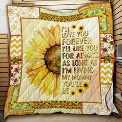 Sunflower Mom Cl18100682Mdq Quilt Blanket and Home Decor