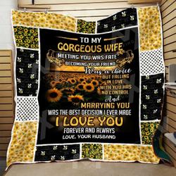 Sunflower Quilt Blanket Dhc0910447Vt and Home Decor