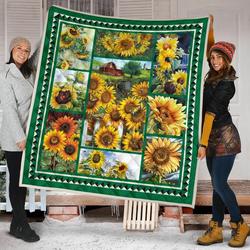 Sunflower Quilt Blanket Dhc09121596Dd and Home Decor
