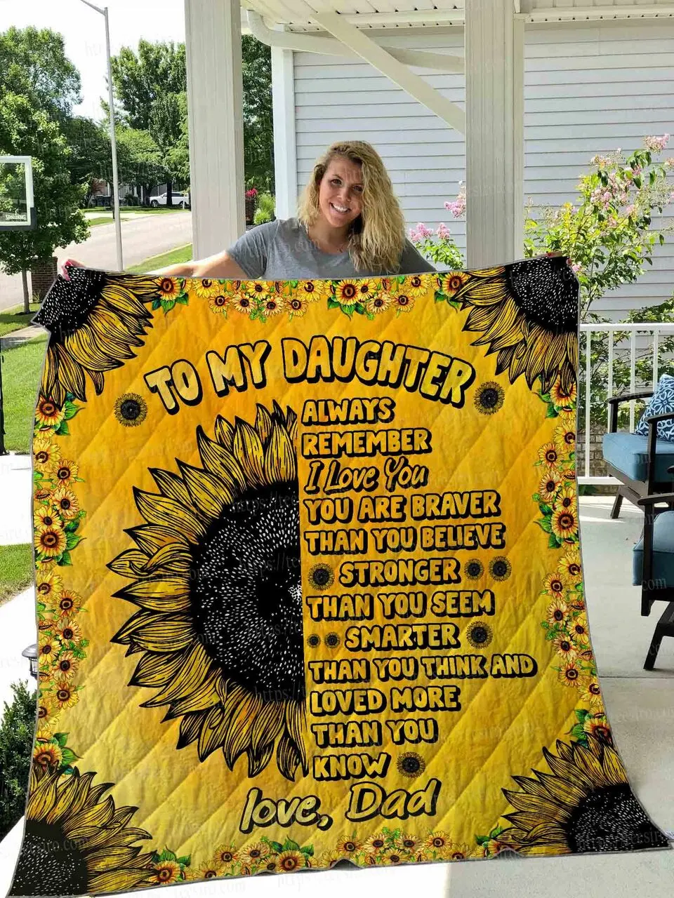 Sunflower Quilt Blanket Dhc1501445Vt and Home Decor