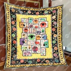 Sunflower Sheep Quilt Blanket Yhl3  Quilt and Home Decor
