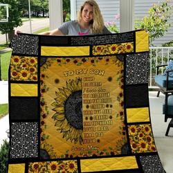 Sunflower - To My Son Quilt and Home Decor