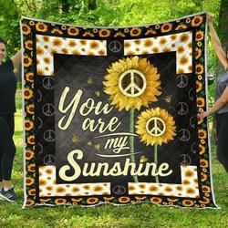 Sunflower You Are My Sunshine Gift Idea Quilt and Home Decor