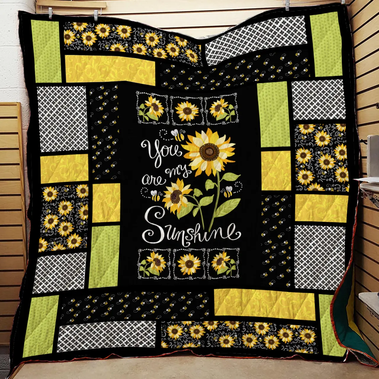 Sunflower You Are My Sunshine Quilt Ko and Home Decor