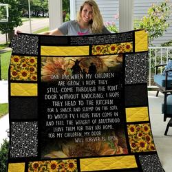 Sunflowers  On Day When My Children Are Grow Quilt T2  Quilt and Home Decor