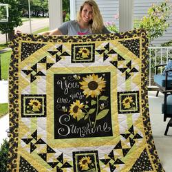 Sunflowers  You Are My Sunshine Quilt and Home Decor