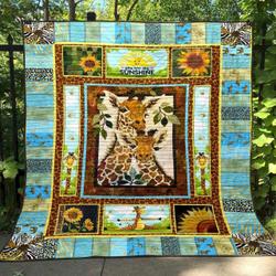 Sunshine Giraffe Pkd2006101 Quilt Blanket and Home Decor