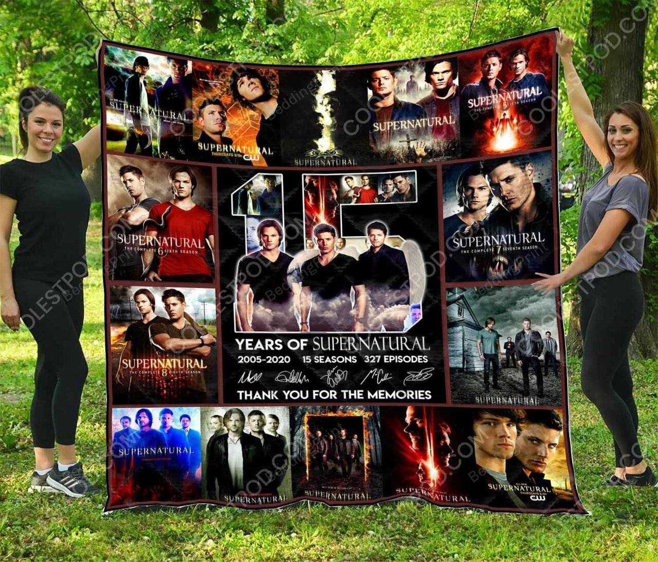 Supernatural 15 Years Quilt Blanket and Home Decor