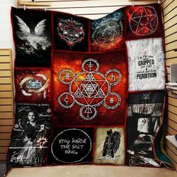 Supernatural DevilS Trap Stay Inside The Salt Ring Quilt Blanket Great Customized Blanket Gifts For Birthday Christmas Thanksgiving and Home Decor
