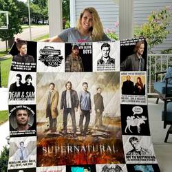 Supernatural Quilt Blanket For Fans Ver 17 2 and Home Decor