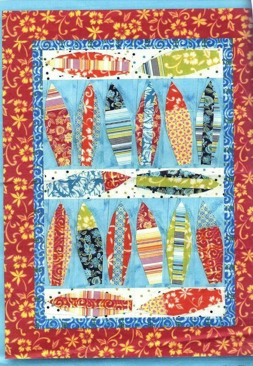 Surfboard Clm0910197 Quilt Blanket and Home Decor