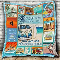 Surfing Cl18100686Mdq Quilt Blanket and Home Decor