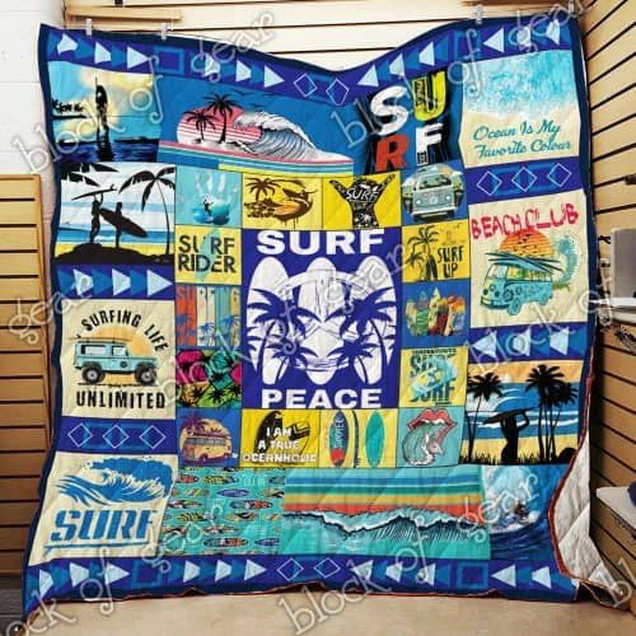 Surfing Cl2100483Mdq Quilt Blanket and Home Decor