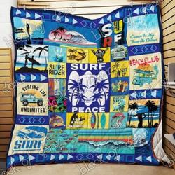 Surfing Cl2100483Mdq Quilt Blanket and Home Decor