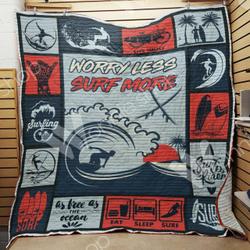 Surfing Cld220739 Quilt Blanket and Home Decor