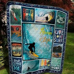 Surfing Life Is Better When You Surf Quilt Blanket Great Customized Blanket Gifts For Birthday Christmas Thanksgiving and Home Decor