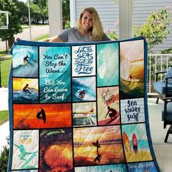 Surfing Quilt Blanket Dhc1501383Vt and Home Decor