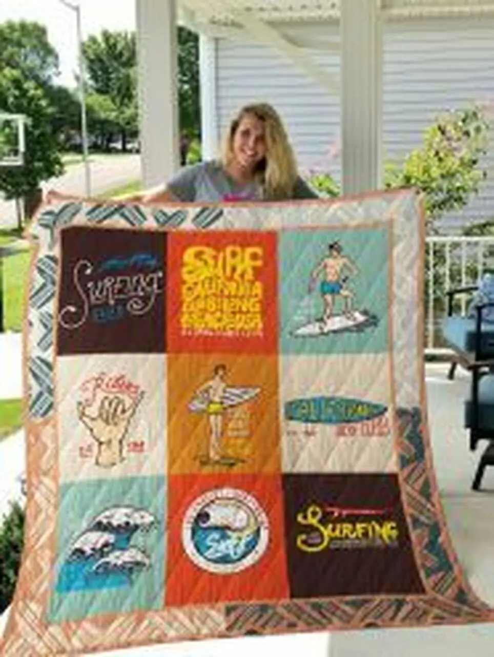 Surfing Quilt Blanket Luk4Uk Dhc0301775Dd and Home Decor