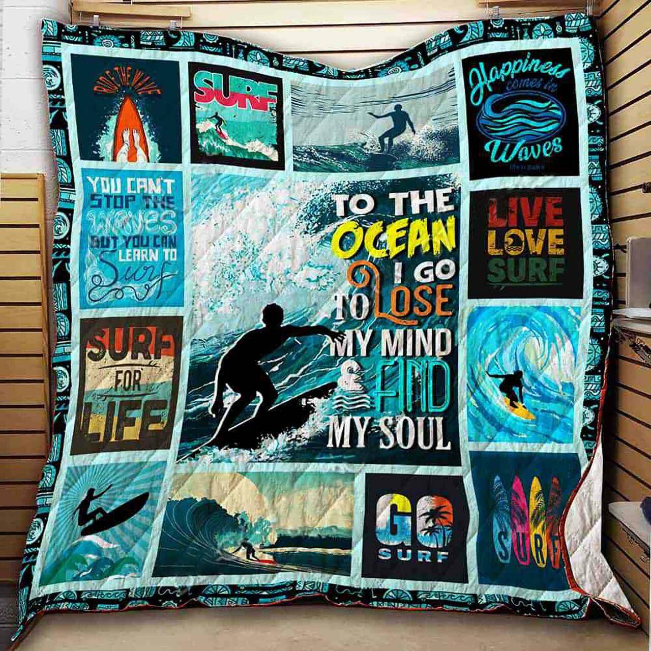 Surfing Quilt X0208-02 Quilt and Home Decor