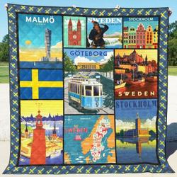 Sweden Qh080704B Tbg Quilt Blanket and Home Decor
