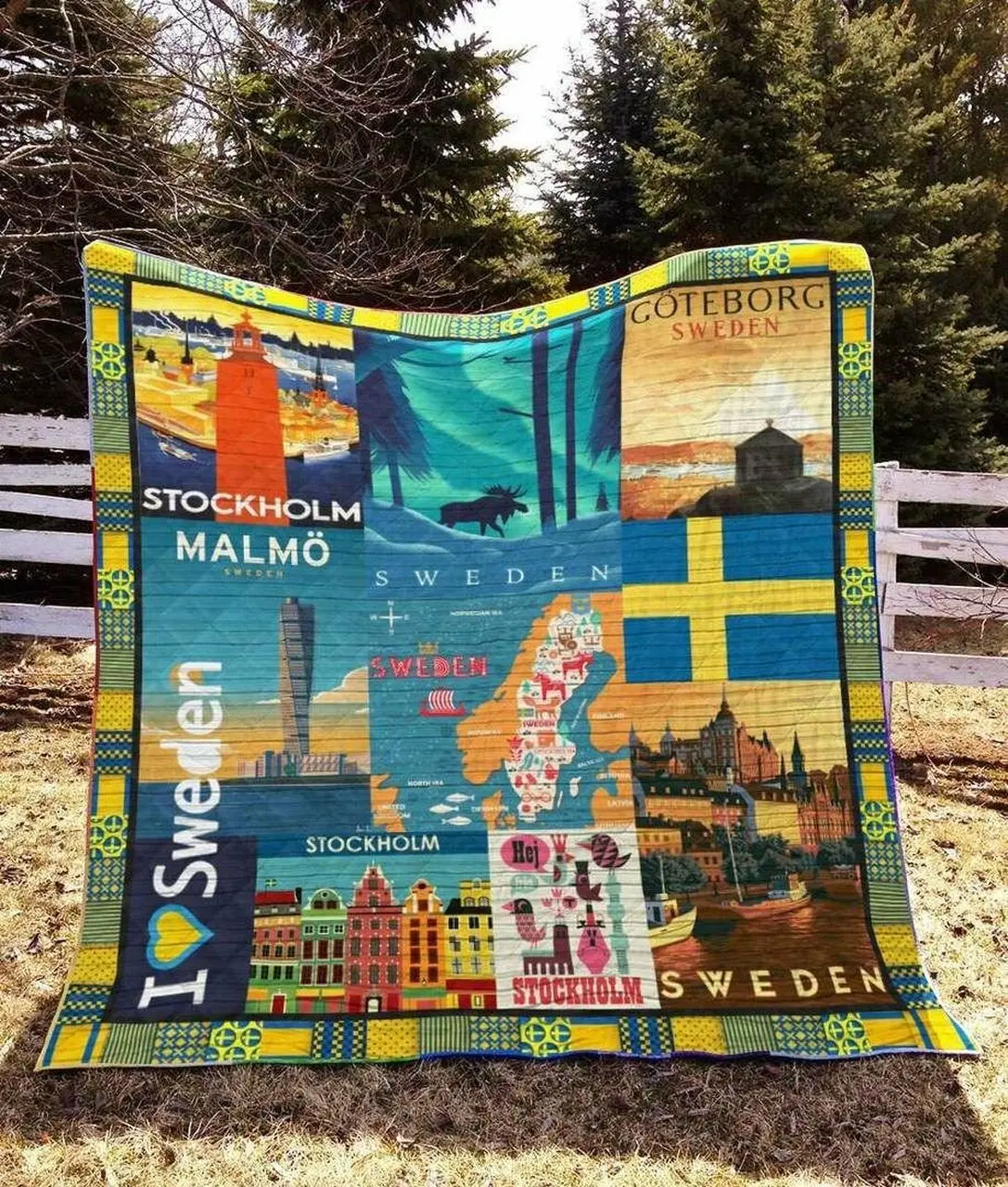 Sweden Tg100701A Tbg Quilt Blanket and Home Decor