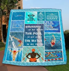 Swimming Is Sport Quilt Blanket Vq06  Quilt and Home Decor