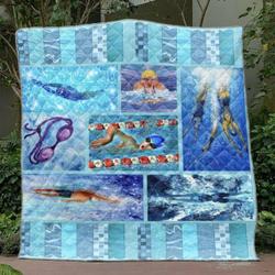 Swimming Lovers Quilt Blanket Hn66  Quilt and Home Decor
