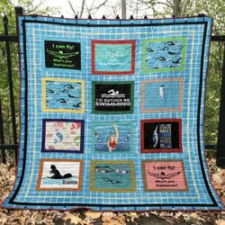 Swimming Passion Quilt Blanket Vd14 Aw  Quilt and Home Decor