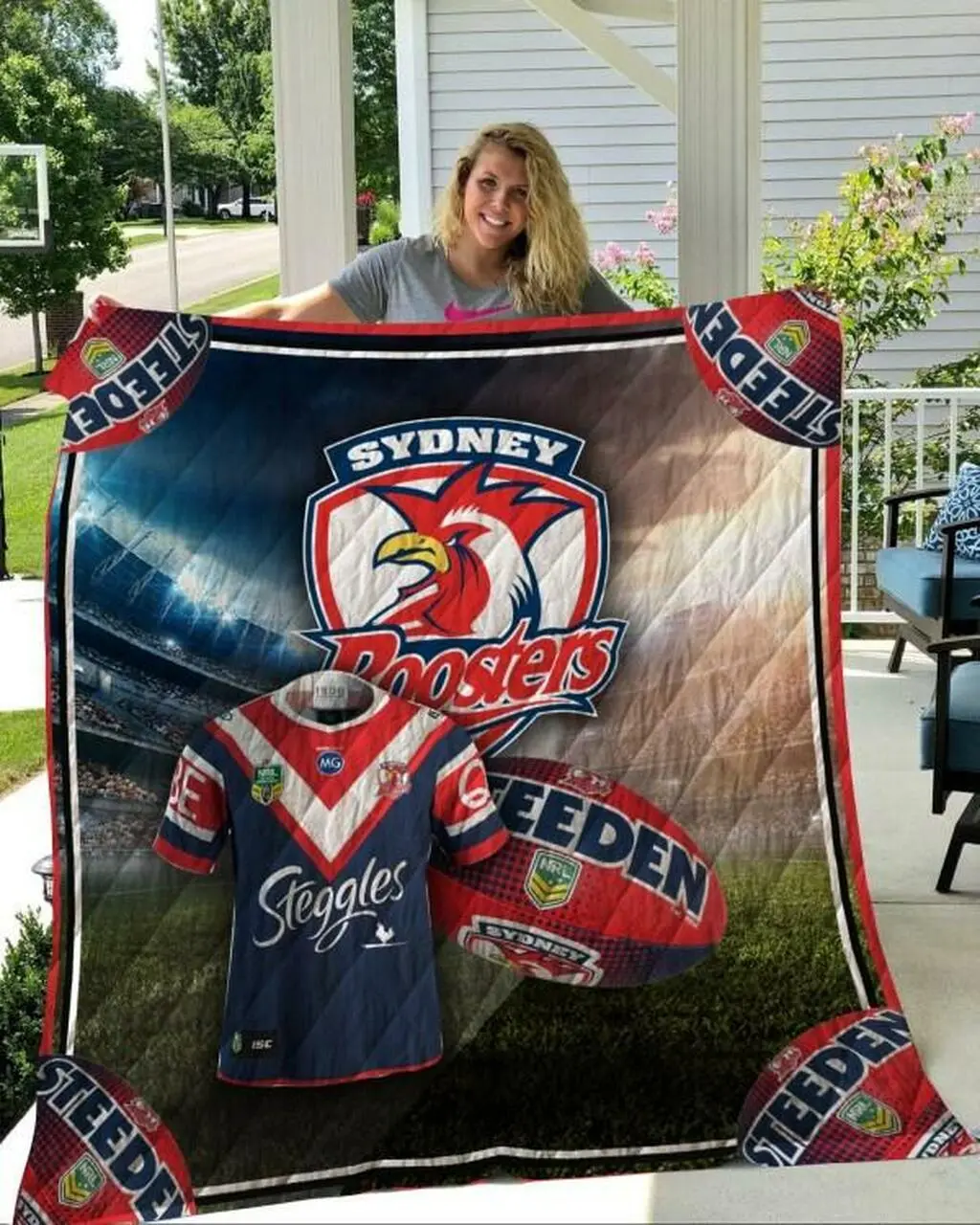 Sydney Roosters Quilt Blanket Beeqt5052 Quilt and Home Decor