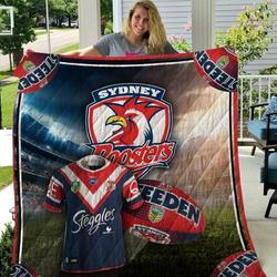 Sydney Roosters Quilt Blanket Beeqt5052  Quilt and Home Decor