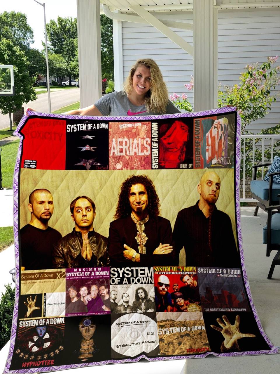 System Of A Down Band Quilt Blanket and Home Decor