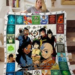 Ta Avatar Last Airbender Anniversary Quilt Blanket and Home Decor