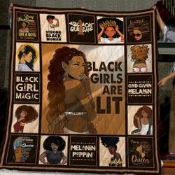 Ta Black Girl Magic Quilt Blanket and Home Decor