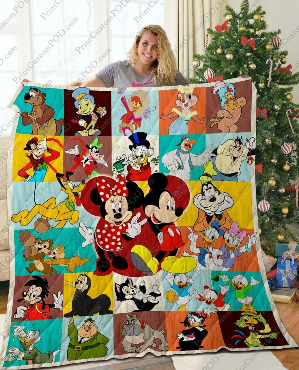 Ta- Disney All Characters Quilt Blanket and Home Decor