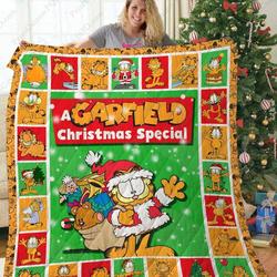 Ta Garfield Christmas Quilt Blanket and Home Decor