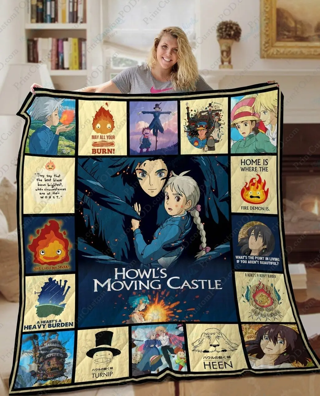 Ta Howl S Moving Castle Quilt Blanket and Home Decor