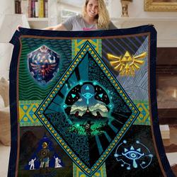 Ta Legend Of Zelda Quilt Blanket Ver 2 and Home Decor